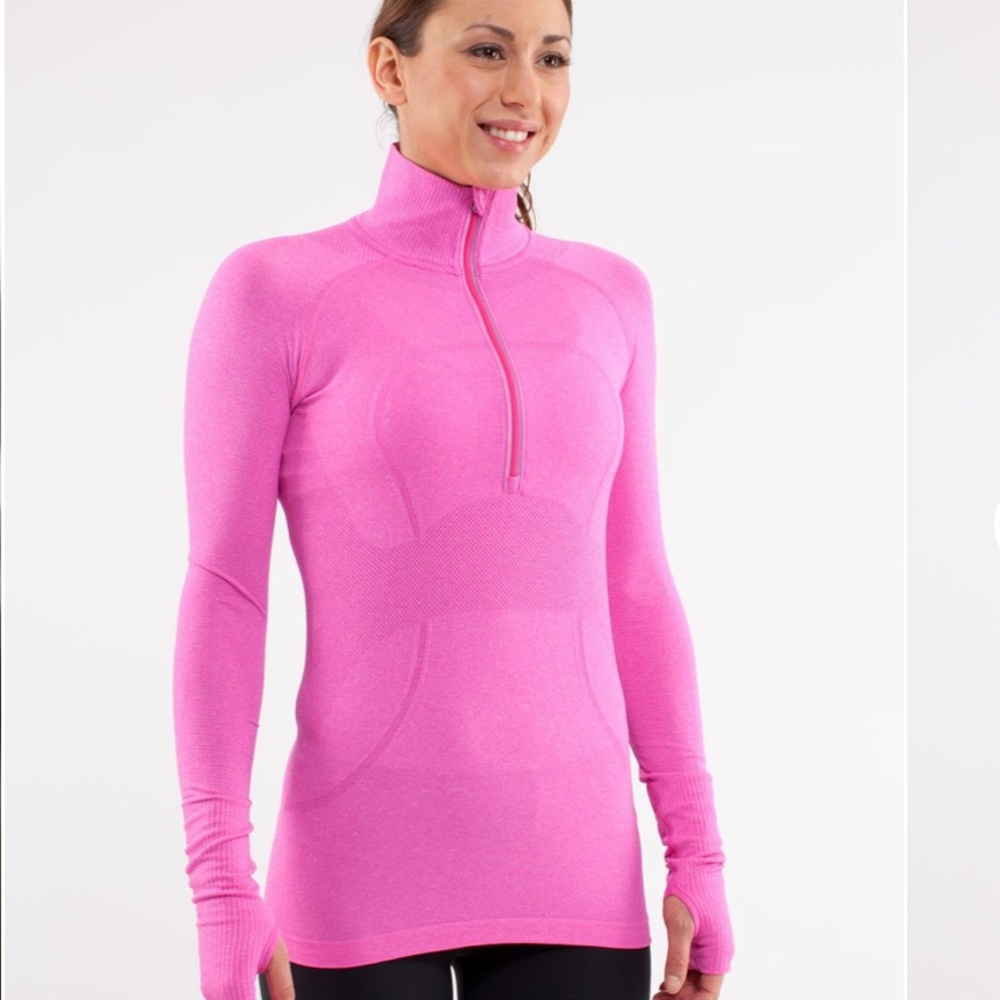 Lululemon Run: Swiftly Tech 1/2 Zip Paris Pink size 2